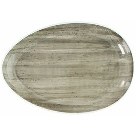 serving plate B-RUSH oval porcelain grey Ø 255 mm product photo