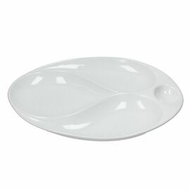 fondue plate oval porcelain white H 30 mm x 345 mm product photo