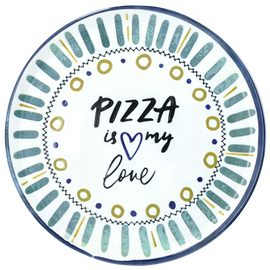 pizza plate lettering "Pizza is my love" | porcelain Ø 330 mm product photo