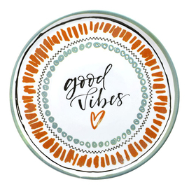 pizza plate lettering "good vibes" | porcelain Ø 330 mm product photo