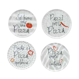 pizza plate set CINZIA CI08404M167 | porcelain 4-part Ø 330 mm product photo