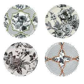 pizza plate set | porcelain 4-part floral Ø 330 mm product photo