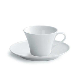 tea cup 210 ml with saucer SCALA porcelain white product photo