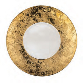 underplate DERAS Ø 290 mm set of 6 porcelain decor golden coloured product photo  S