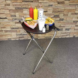 tray stand metal chromed H 805 mm product photo  S