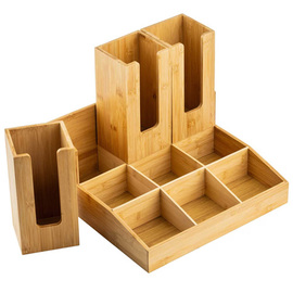 coffee station | organiser bamboo | 9 compartments product photo  S