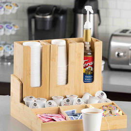 coffee station | organiser bamboo | 9 compartments product photo  S