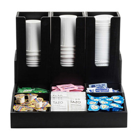 coffee station | organiser bamboo black | 9 compartments product photo  S