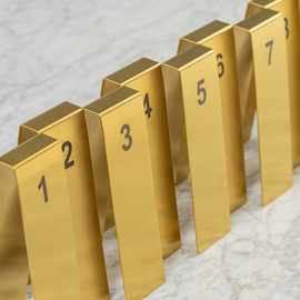 table number signs set of 25 | numbers from 1 to 25 | golden coloured product photo  S