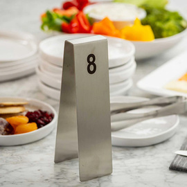 table number signs set of 25 | numbers from 1 to 25 | stainless steel product photo  S