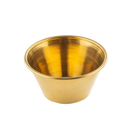 ramekin | small bowl 60 ml Ø 38 mm | 65 mm H 30 mm | stainless steel golden coloured product photo
