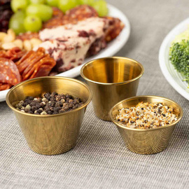 ramekin | small bowl 60 ml Ø 38 mm | 65 mm H 30 mm | stainless steel golden coloured product photo  S
