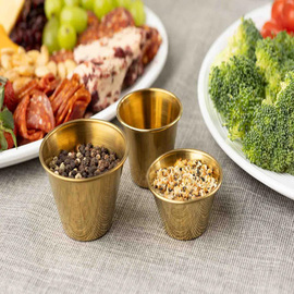 ramekin | small bowl 120 ml Ø 38 mm | 75 mm H 50 mm | stainless steel golden coloured product photo  S