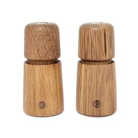 Oak Wooden Salt Pepper Grinder - Set of 2