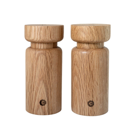 salt mill | pepper mill HELSINKI set of 2 | wood oak H 135 mm product photo