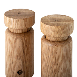 salt mill | pepper mill HELSINKI set of 2 | wood oak H 135 mm product photo  S