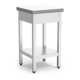 chopping block polyethylene white | 400 mm x 400 mm H 900 mm | 15.1 kg with deposit shelf product photo