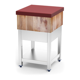 chopping block birch wood PE red | 400 mm x 400 mm H 900 mm product photo
