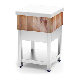 chopping block birch wood PE white | 400 mm x 400 mm H 900 mm product photo