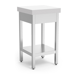 chopping block polyethylene white | 500 mm x 500 mm H 950 mm with deposit shelf product photo