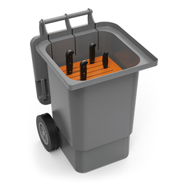 knife transport container with lid wheeled | 470 mm x 550 mm H 670 mm product photo