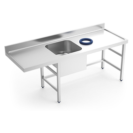 pre-rinsing unit with garbage pit Basin left | 2000 mm x 700 mm H 850 mm product photo