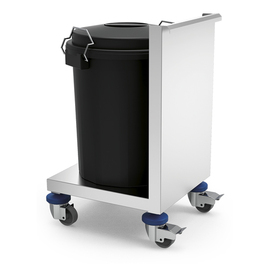 waste bin trolly | roller door made from stainless steel product photo  S