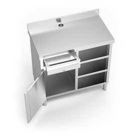 coffee station made from stainless steel | 1070 mm x 600 mm H 1040 mm product photo  S