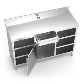 coffee station made from stainless steel | 1570 mm x 600 mm H 1040 mm product photo  S