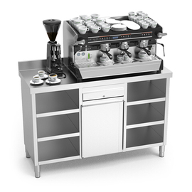 coffee station made from stainless steel | 1570 mm x 600 mm H 1040 mm product photo  S