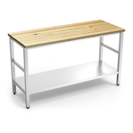 Bakery table with beech wood worktop Intergastro