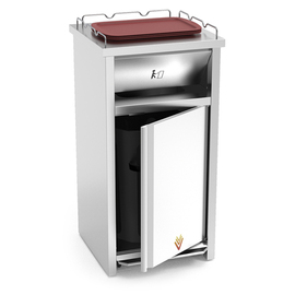 waste container with top for trays | pedal | 625 mm x 600 mm H 1255 mm product photo  S