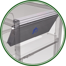 waste container with top for trays | pedal | 625 mm x 600 mm H 1255 mm product photo  S
