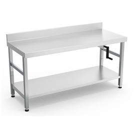 work table height-adjustable with ground floor | 1500 mm x 630 mm H 760  - 960 mm product photo