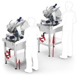 machine table height-adjustable with ground floor | 721 mm x 521 mm H 672 - 872 mm product photo  S