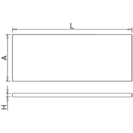Stainless steel shelf for shelving units, steel thickness 1.5 mm, 1000x400x35 mm product photo S