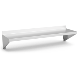 Stainless steel wall shelf with brackets, compact, 1000x300x245 mm product photo