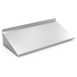 Inclined wall shelf made of stainless steel 1020x488x248 mm product photo