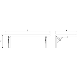 Screwing the folding side supports to a stainless steel wall shelf 700x330x205 mm product photo S