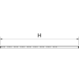 Stainless steel side supports for wall shelf GN H=1700 mm product photo S