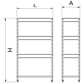 herb shelf | plant shelf with 9 seed trays | 1000 mm x 500 mm H 1750 mm product photo S