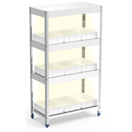 herb shelf | plant shelf with 9 seed trays | 1000 mm x 500 mm H 1750 mm product photo