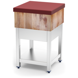 chopping block birch wood PE red | 400 mm x 400 mm H 900 mm product photo