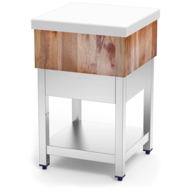 chopping block birch wood PE white | 400 mm x 400 mm H 900 mm product photo