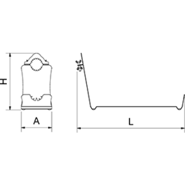 ham holder stainless steel table model L 510 mm x 270 mm H 144 mm product photo  S
