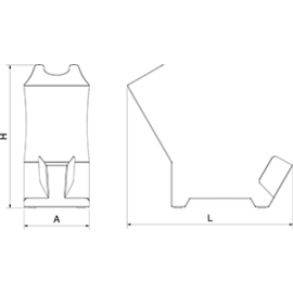 ham holder stainless steel table model L 393 mm x 155 mm H 340 mm product photo  S