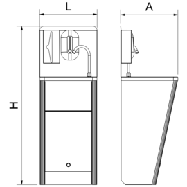 Automatic, battery-operated handwashing basin, floor-standing model product photo  S