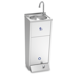 Hand washbasin XS freestanding model with foot control 350x300x850 mm product photo