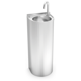 Column-shaped hand basin with electronic tap product photo