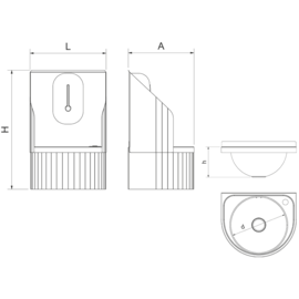 Electronic 3D wall-mounted hand basin product photo  S